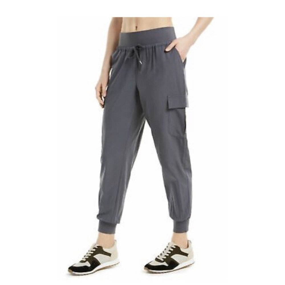 Ideology women grey Cargo Joggers  with side pockets small